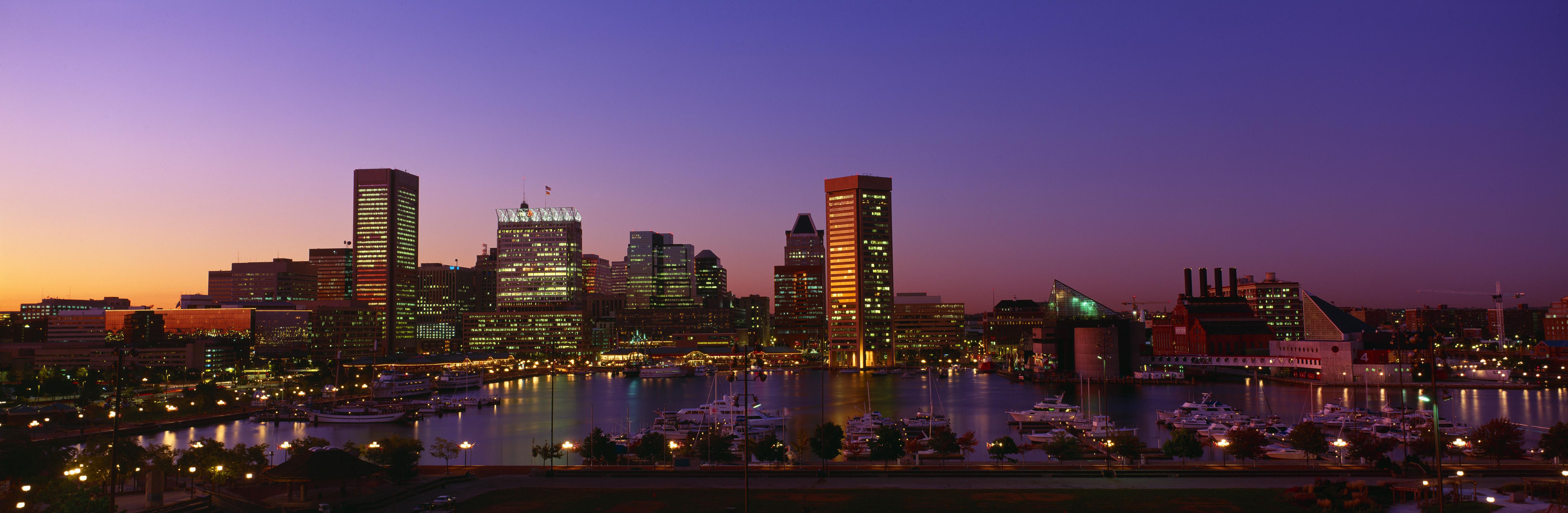 Inner Harbor, Baltimore, Sunset, Maryland