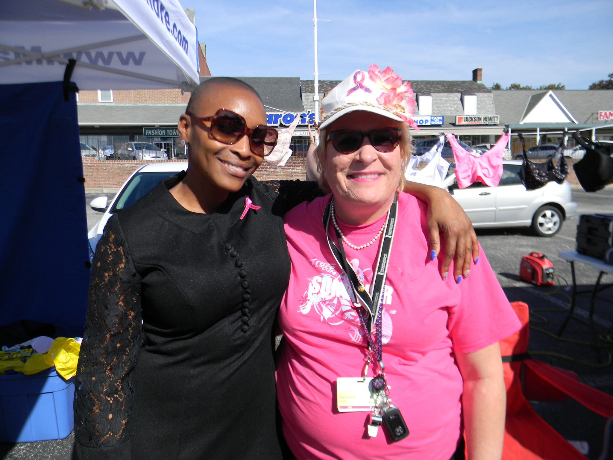 Breast Cancer Awareness Month Bra Cast