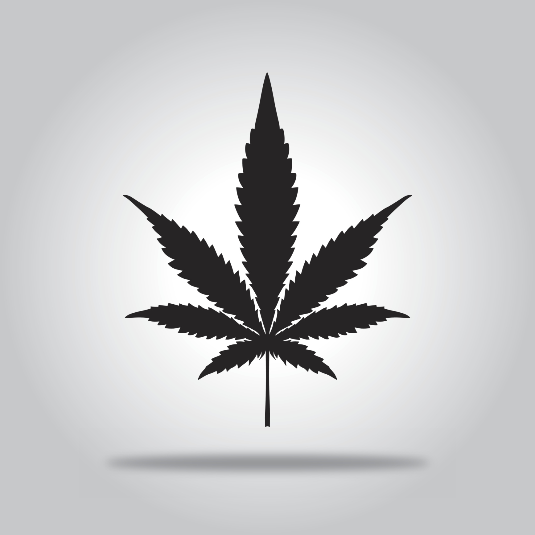 Black Marijuana Leaf icon