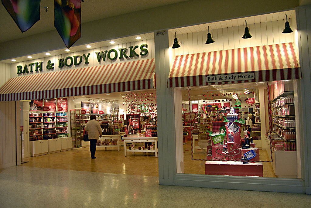 Shoppers at Bath & Body works in USA