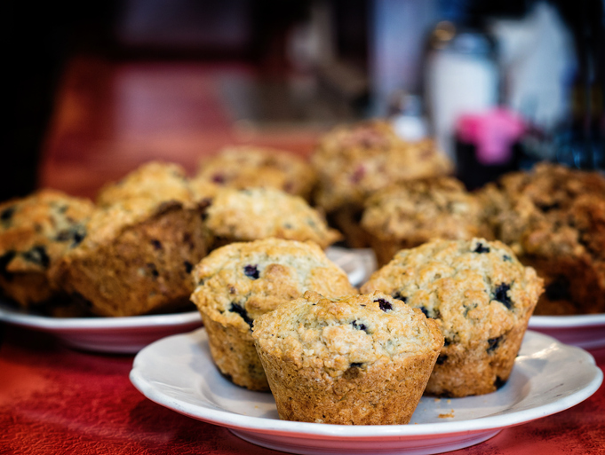 Old Fashioned, Homemade Blueberry Muffins